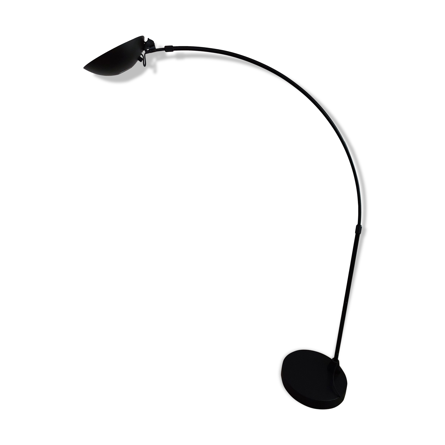 Lampadaire noir arqué Leonardo Marelli pour Estiluz vintage 1980'S