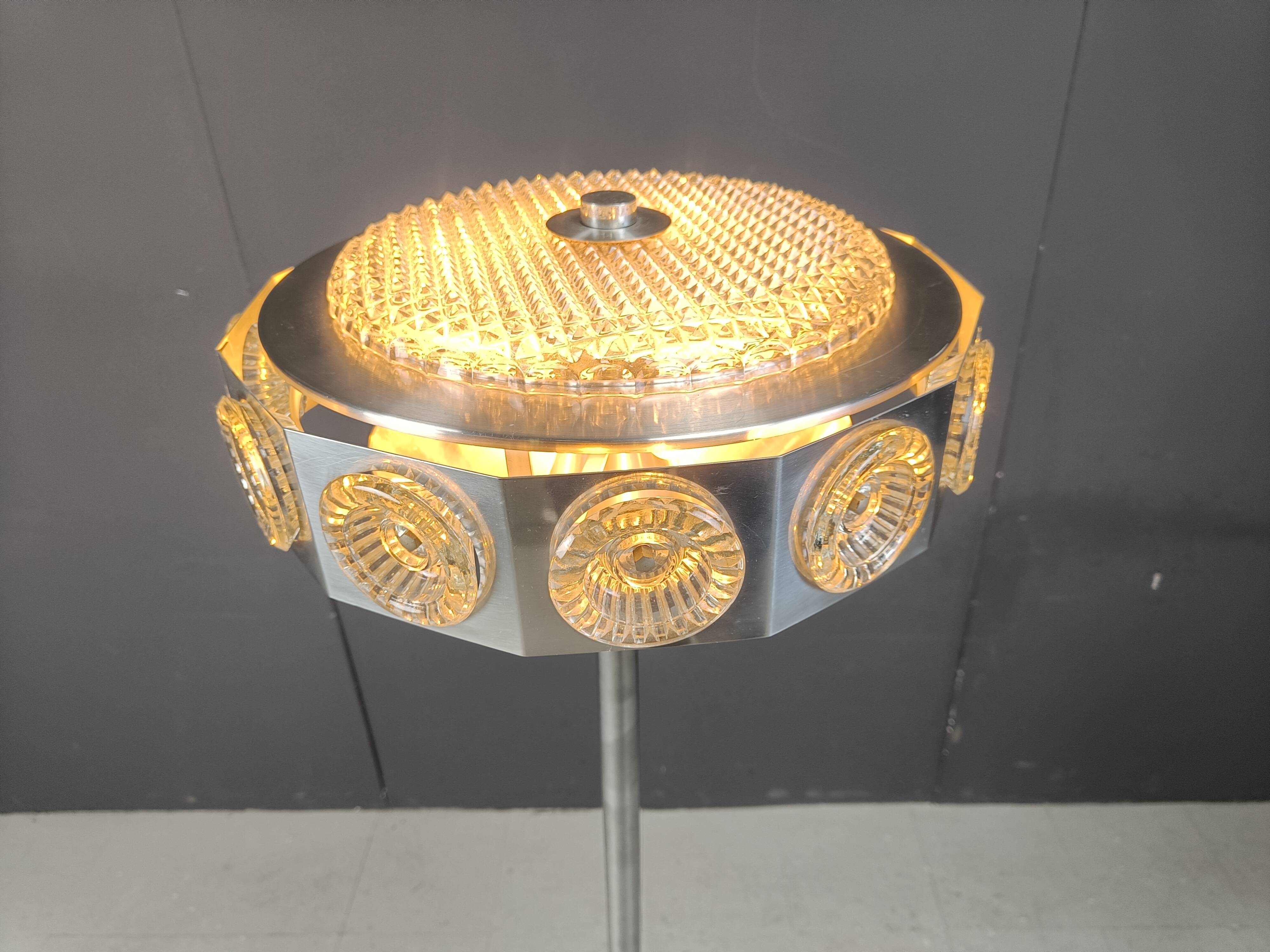 Vintage spacec age ufo floor lamp, 1970s