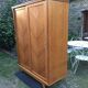 Vintage wardrobe with compass feet in oak and oak cp with 2 sliding doors.