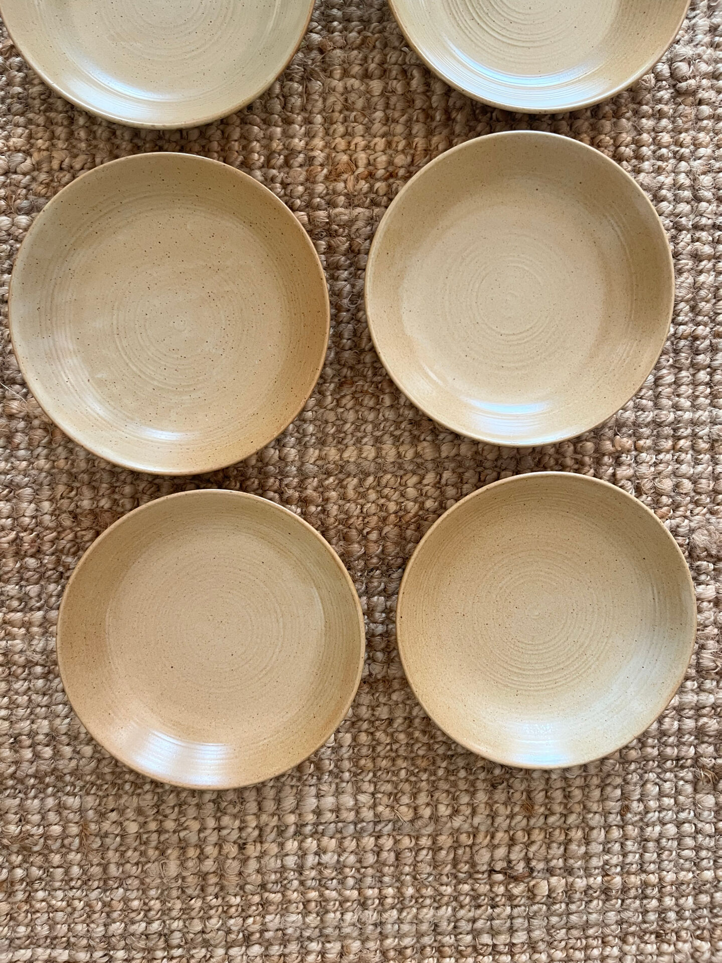 6 deep plates in stoneware