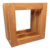 Solid ash magazine holder 1970 vintage