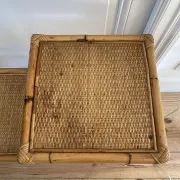 Étagère bambou et rotin vintage