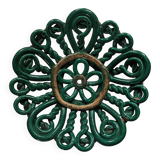 Vintage twisted artisan ceramic fruit bowl