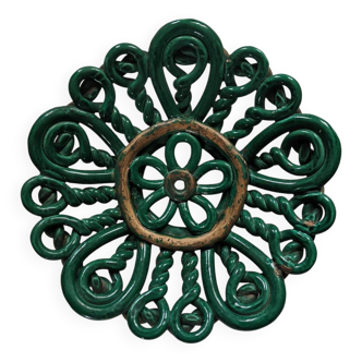 Vintage twisted artisan ceramic fruit bowl