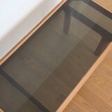Scandinavian coffee table smoked glass