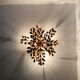 Gilded Italian Hollywood Regency metal wall lamp or flush light by Hans Kögl