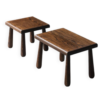 Lot de 2 tabourets brutalistes