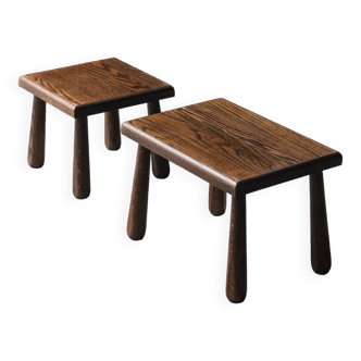 Set of 2 brutalist stools