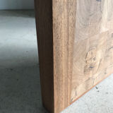 Decorative wooden top with checkerboard effect