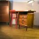 Bureau 1950 pieds compas et chaise scandinave