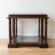 Wood and glass coffee table in Portuguese style.