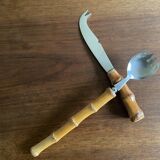 Set of bamboo handle cutlery