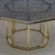 Brass  Italian coffee table by Romeo Rega, 1970s
