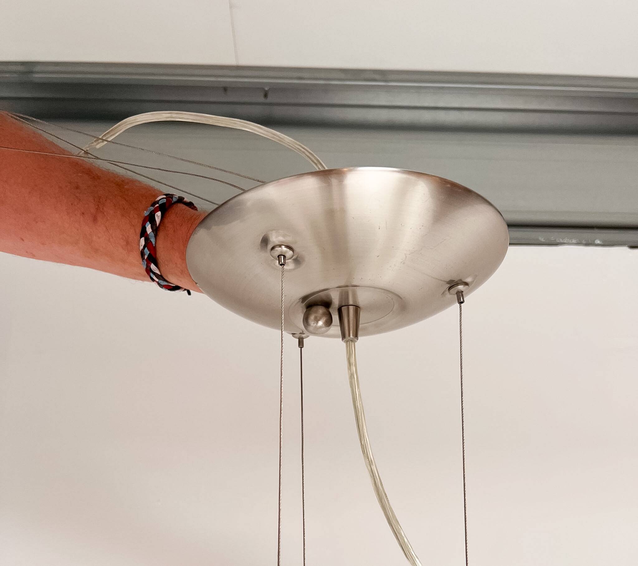 Opal glass Zoxx pendant lamp, 1990s