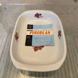 Plat Vintage de Sarreguemines Pyroblan pour le Four