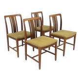 Set de 4 chaises scandinave en noyer, Linde Nilsson, Lammhult, Suède, 1960