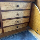 Beautiful vintage 20th-century American cylinder desk and its chair.