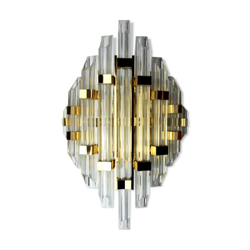 Venini wall lamp, cut crystals, Italy, 1970