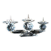 Bougeoir swarovski en cristal taillé signé sc swarovski design 1980