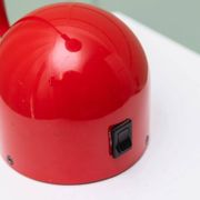 Red painted-metal desk lamp by Barbieri & Marianelli for Tronconi, 1980s Italian Memphis Postmodern design