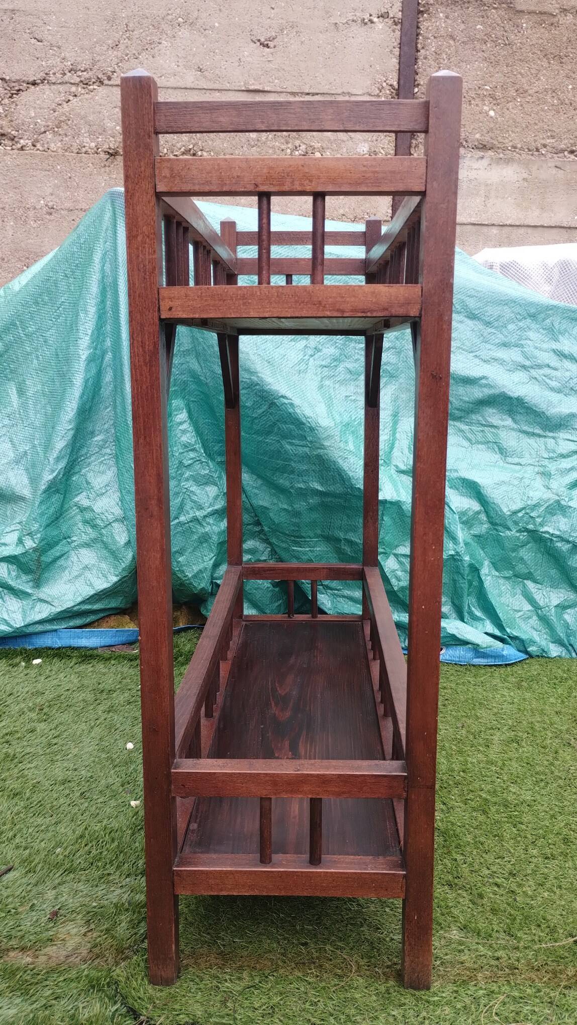 Large double wooden planter with zinc tray