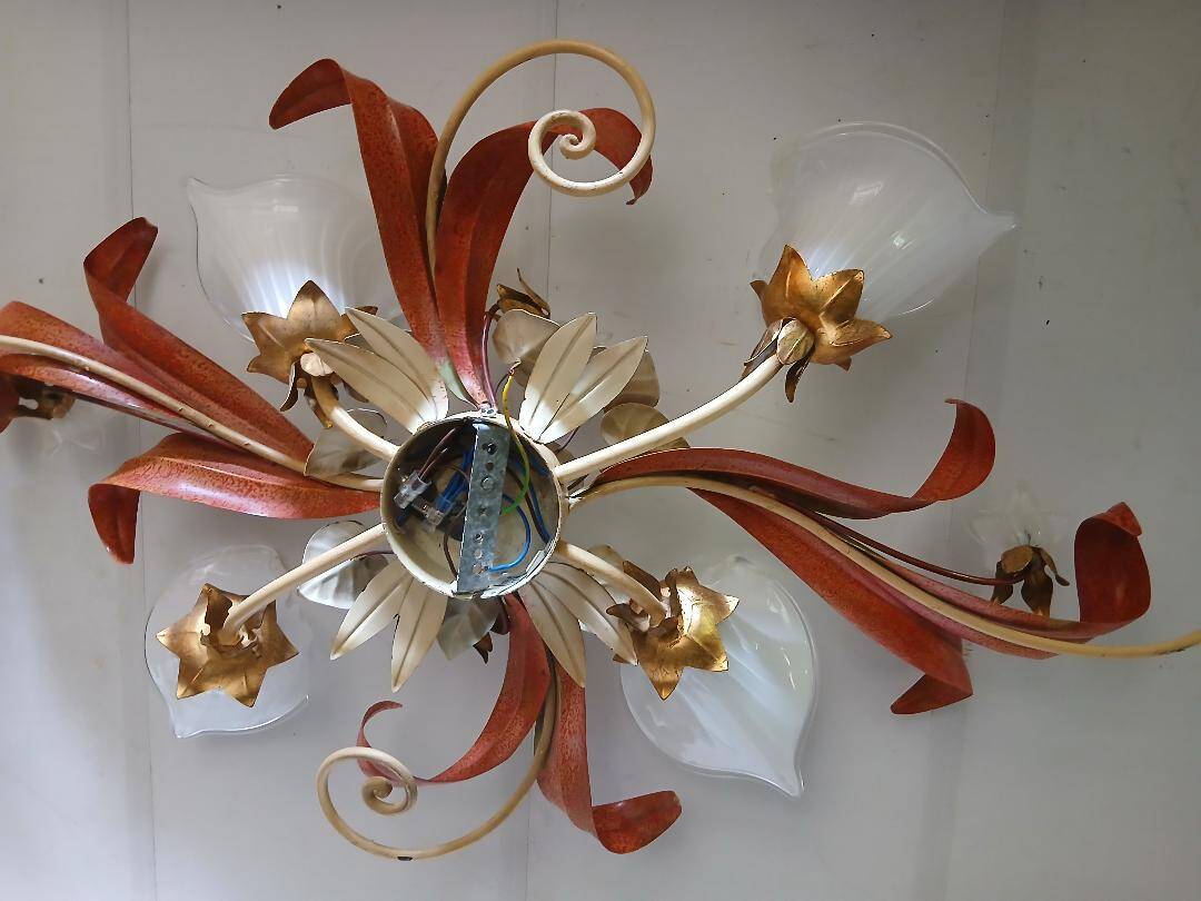Paterno Franco - Wall light, Ceiling light, floral flower water lily italy 9