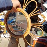Vintage wicker mirror 1950/60