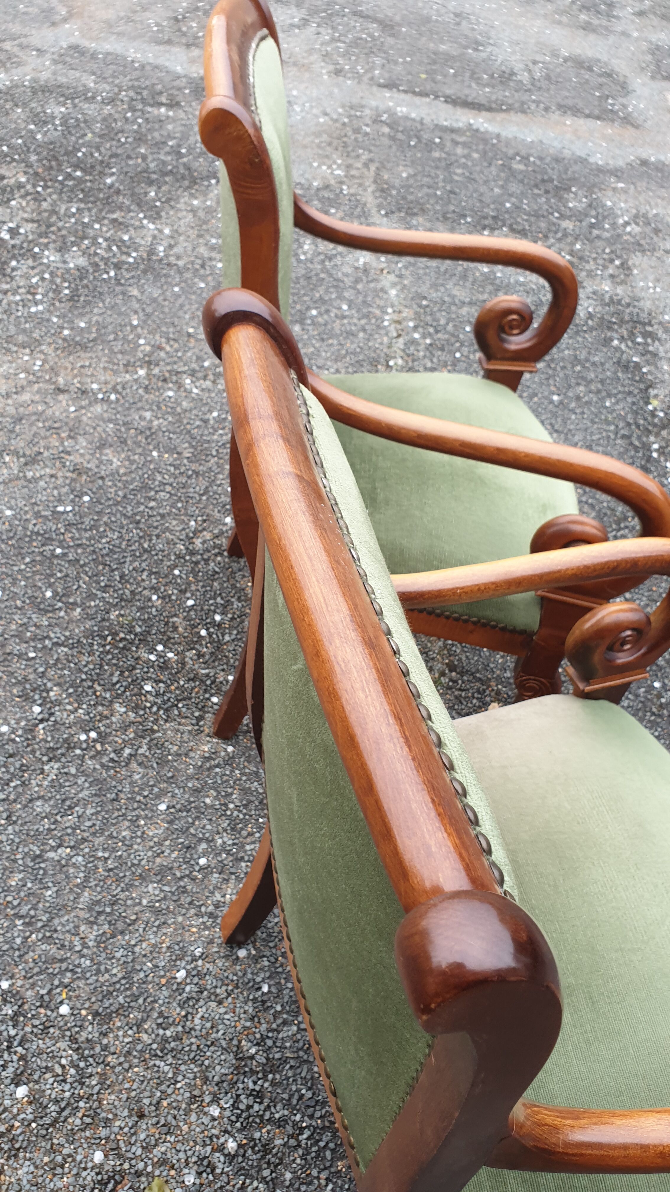 Pair of catering armchairs