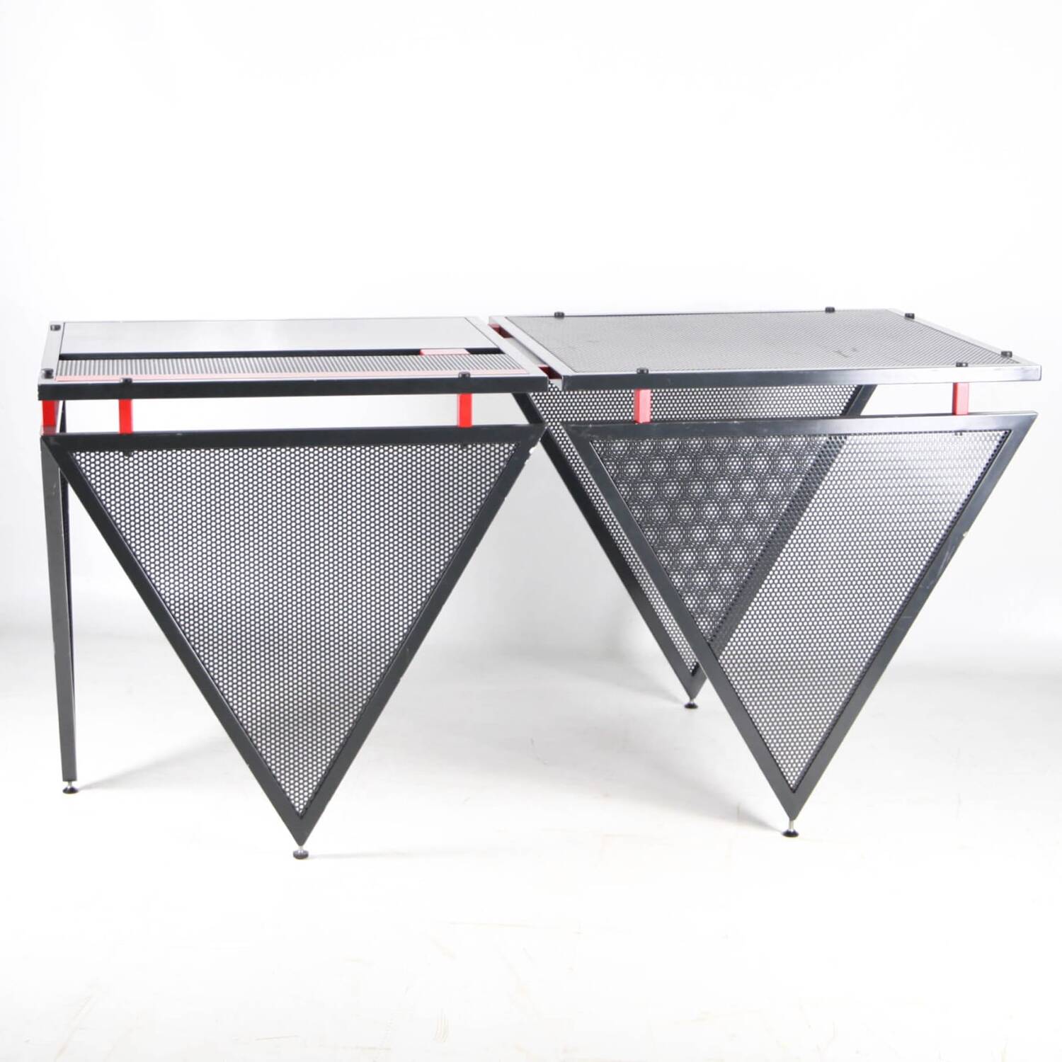 Memphis style iron desk and chair