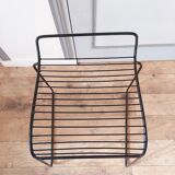 Black wire stool