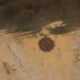 Antique yellow copper tray – 36 cm – Made in India