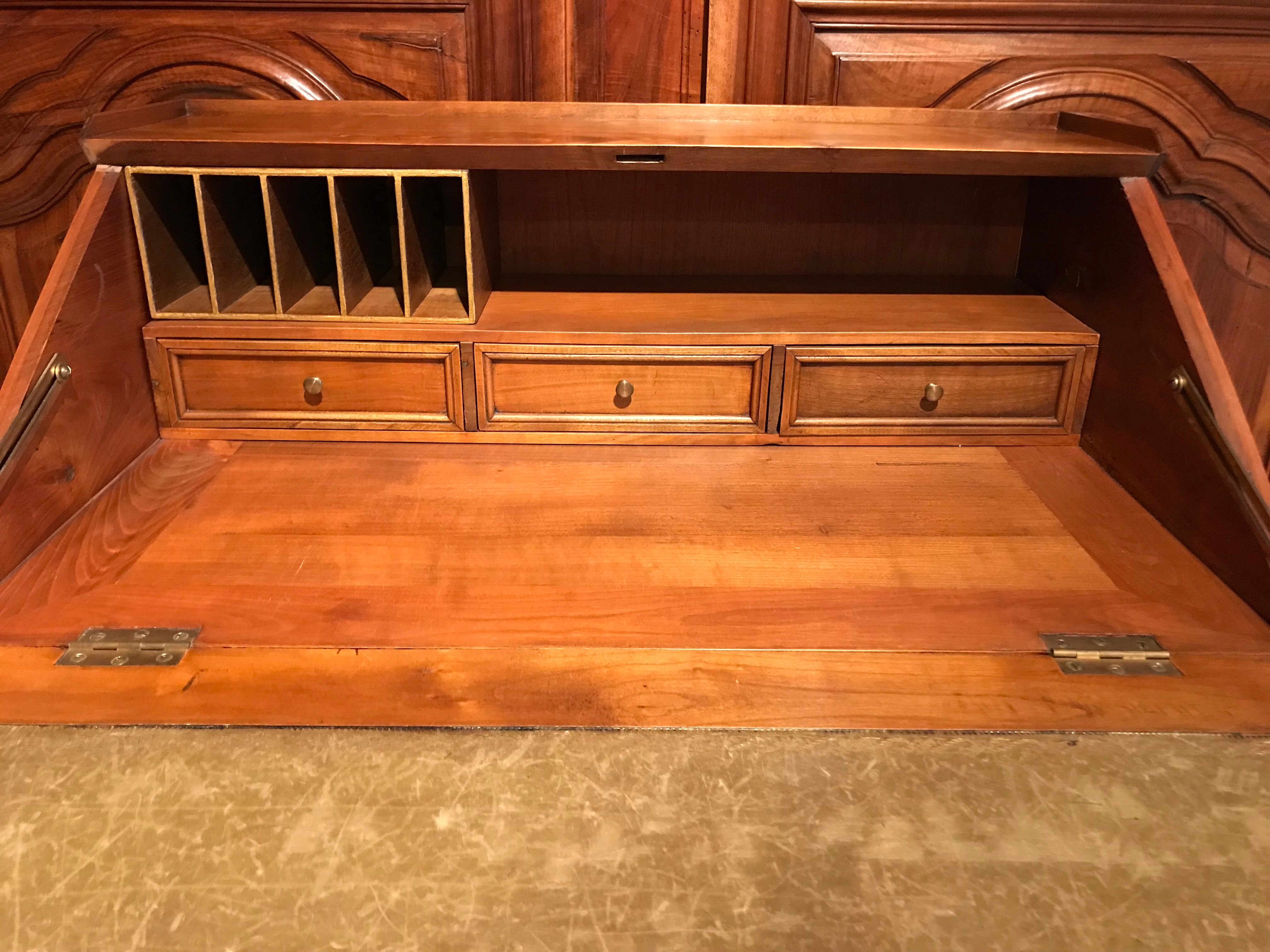 Small secretary English donkey back office Madame 3 drawers