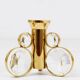 10 brass and crystal candle holders in the Palwa style by Gaetano Sciolari.