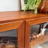 Teak glass bookcase