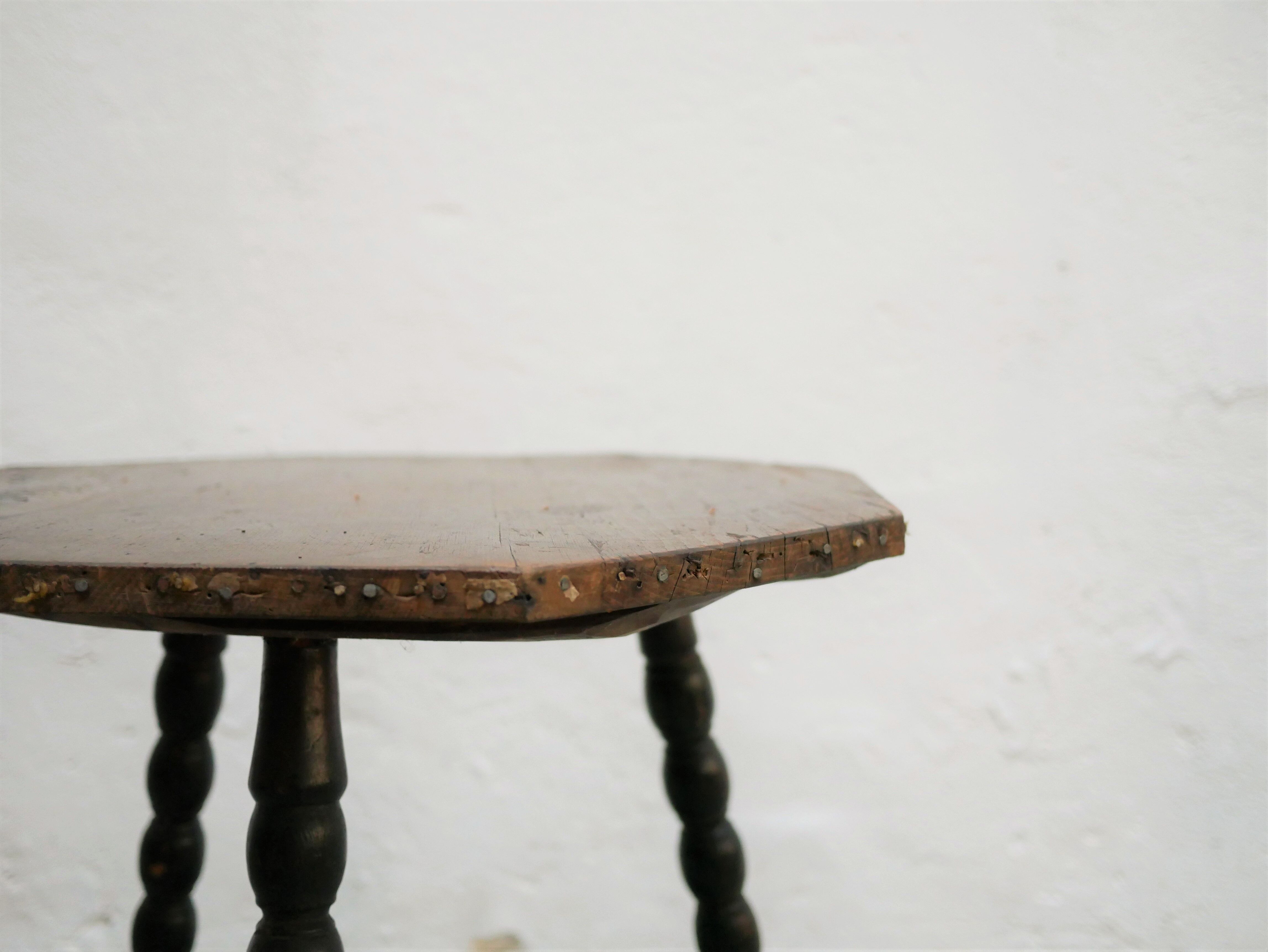 Vintage tripod side table