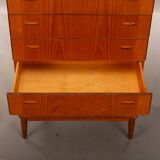 Danish Design High Teak Chest of Drawers, 1960s