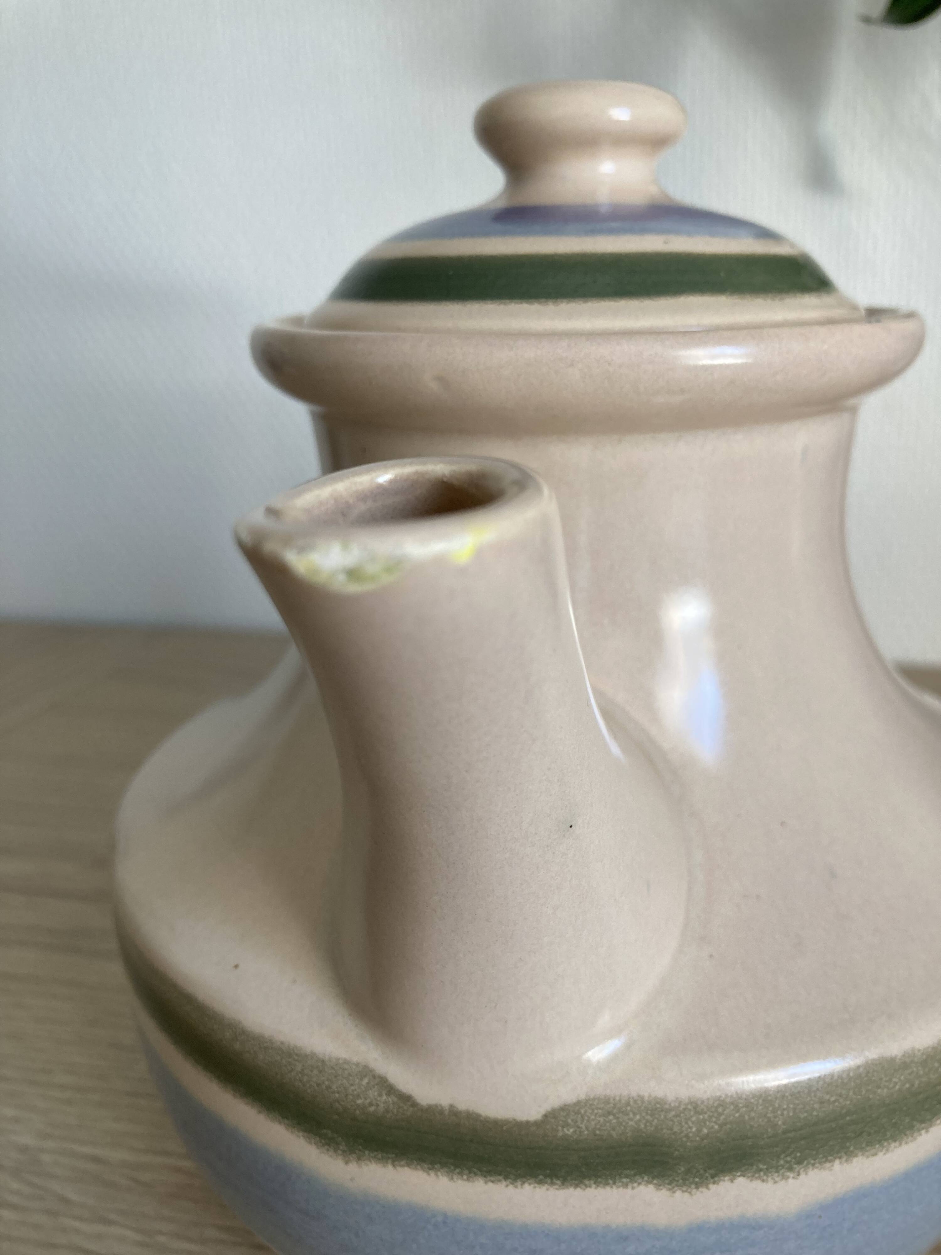 Teapot and milk jug Gien Faïencerie