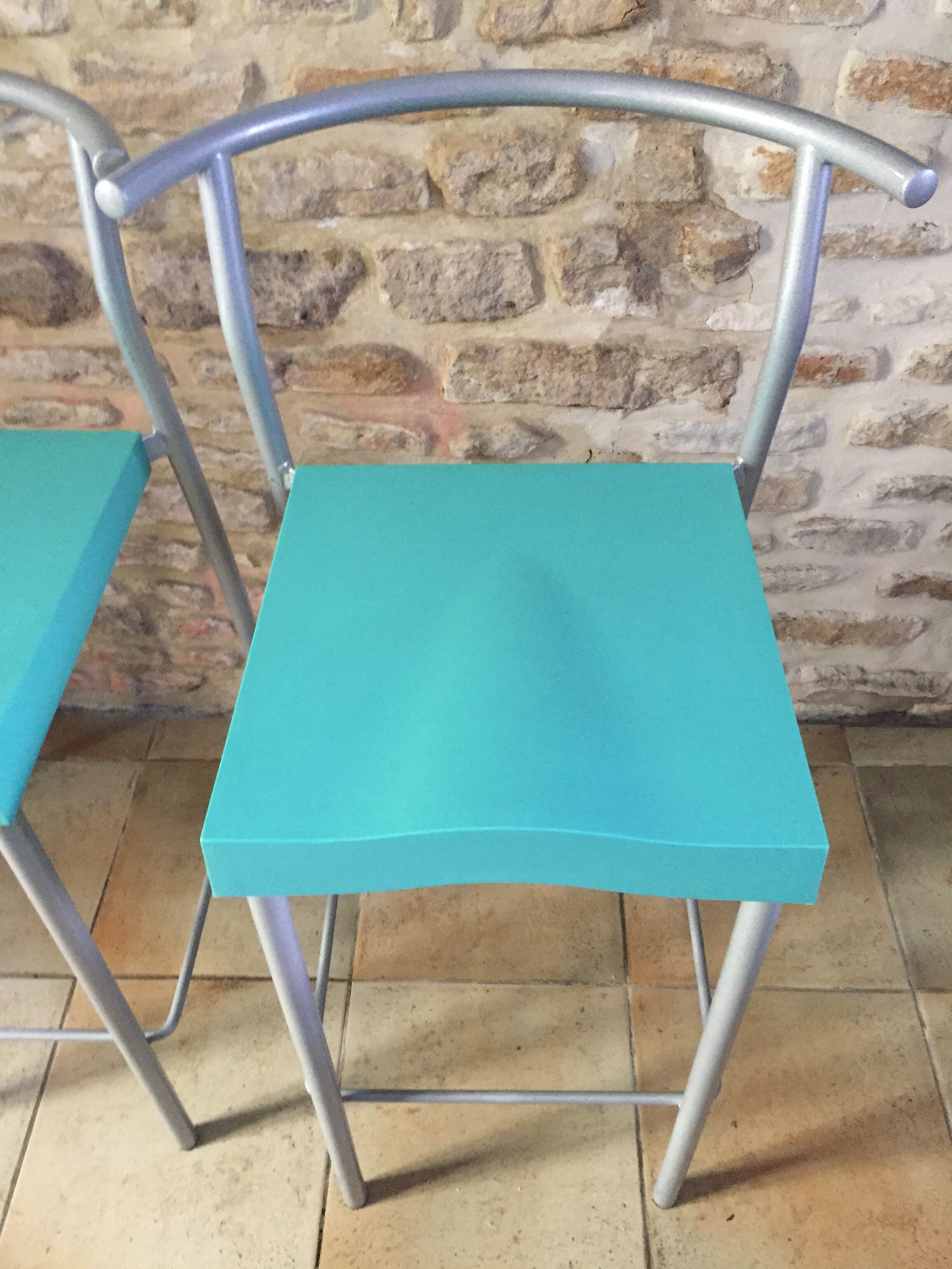 Pair of vintage stools hi glob by Philippe Starck, Kartell