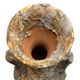 Genuine Roman amphora from marine excavation with its forged iron base.