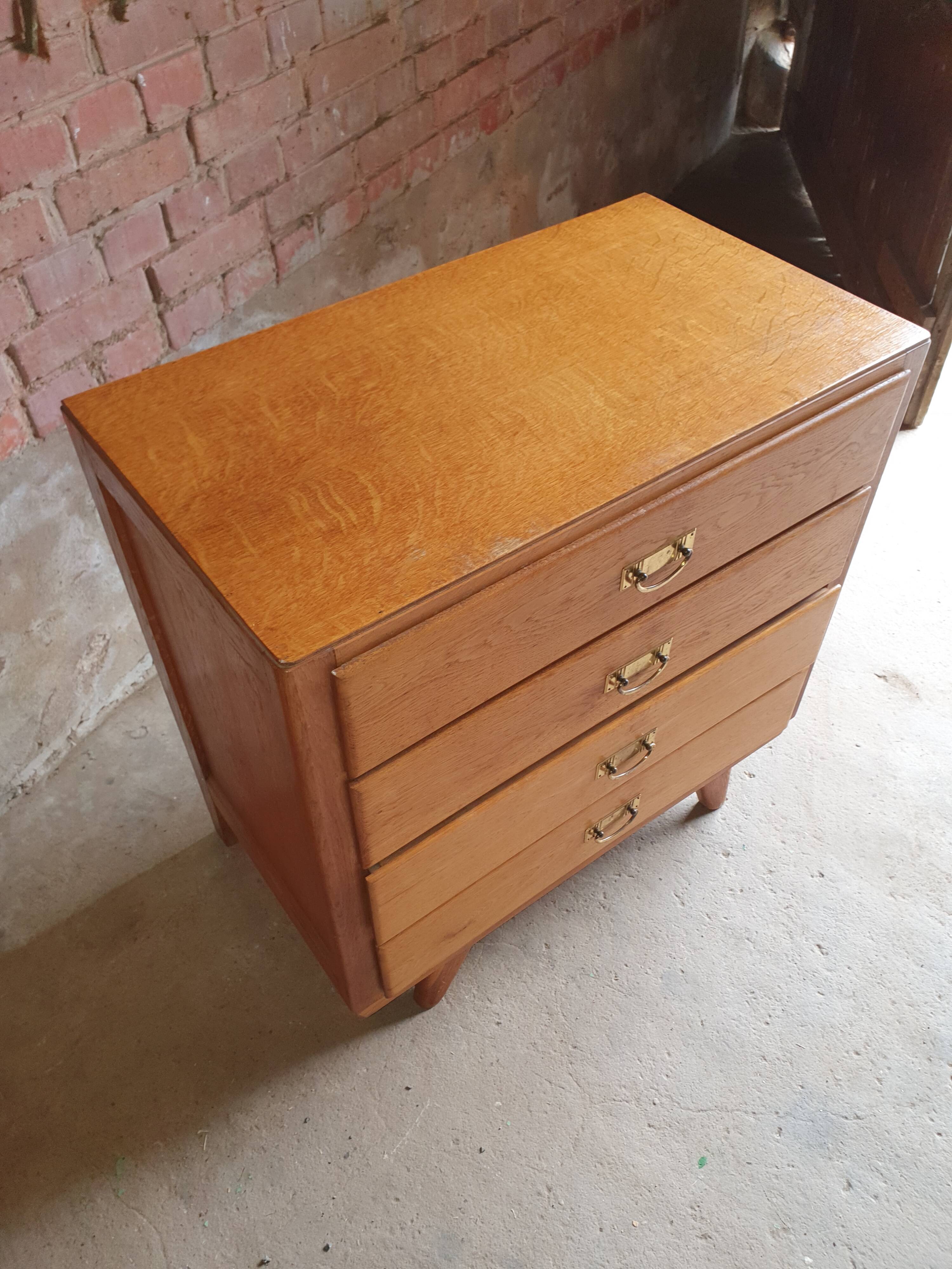 Chest of drawers 4 drawers 1960 foot compass