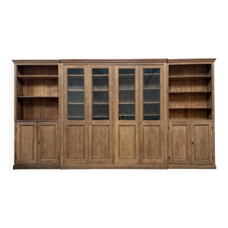 Grande bibliothèque ancienne en chêne (rénovée)