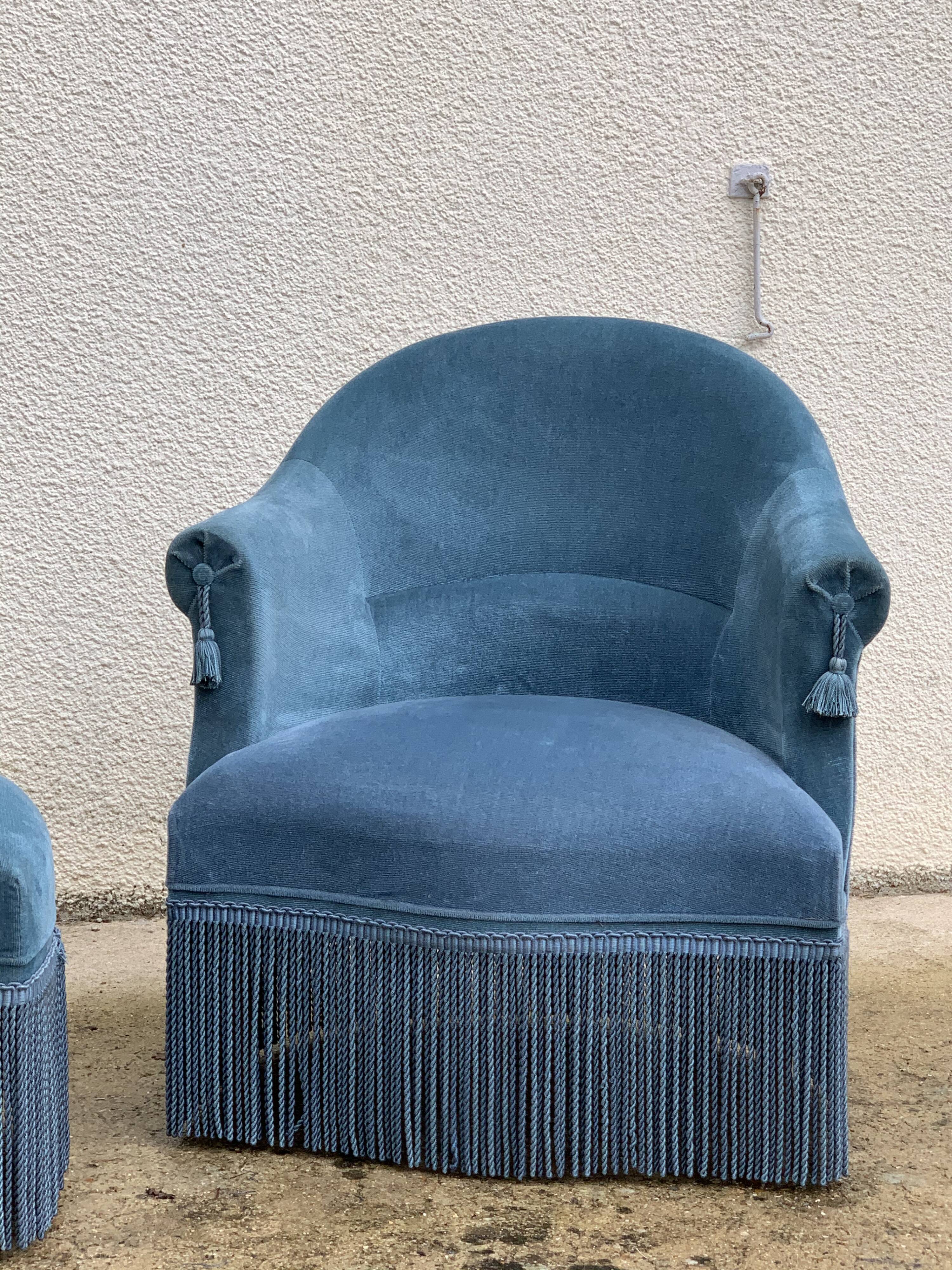 Pair of armchairs toad and rest feet 1970