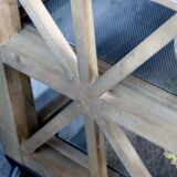 Îlot de cuisine en bois – Plateau zinc finition brute