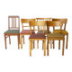 Set of 6 Vintage German Dining Chairs, 1950s–1960s | Beech Wood Frames