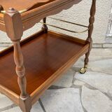 Vintage wood and brass dessert and tray