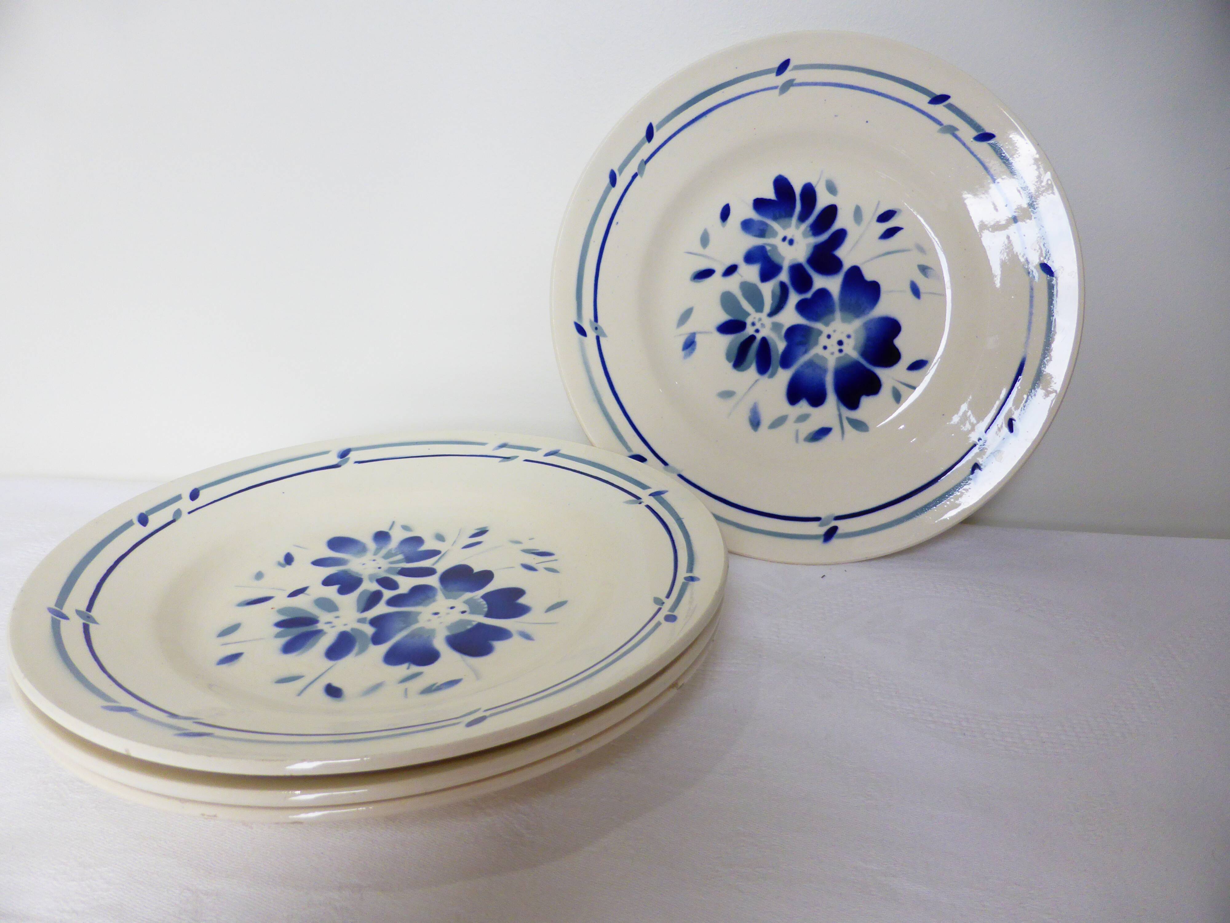 4 assiettes dessert vintage de Longchamp modèle Cholet (2103119)