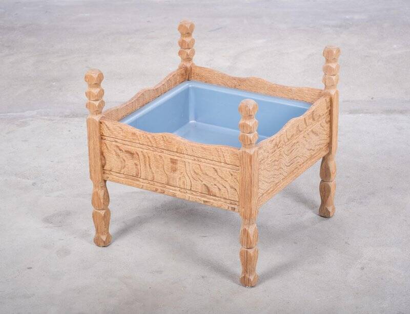 Oak Planter Stand by Henning Kjærnulf, Denmark, 1960s