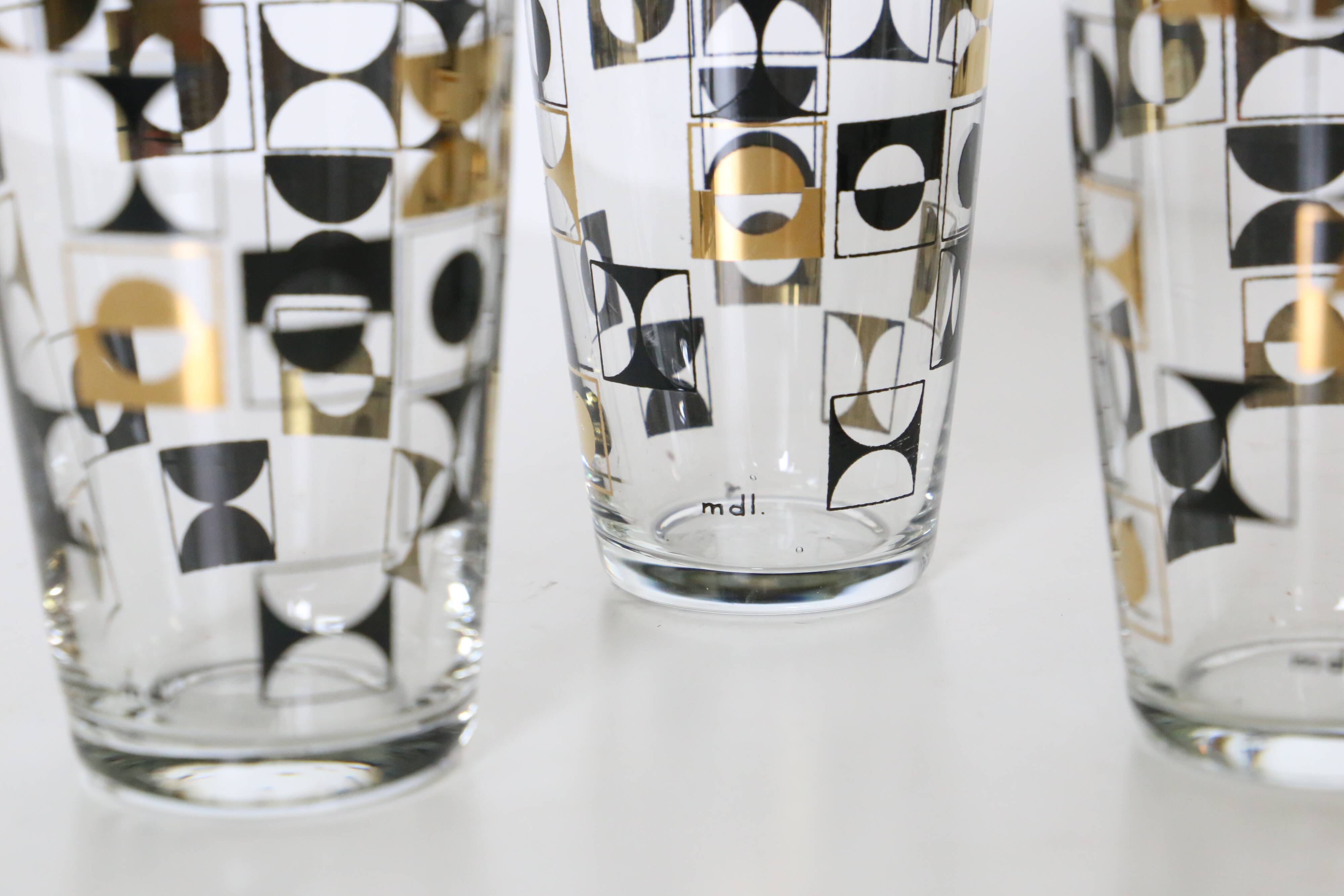 Set de 4 verres à long drink MBL années 60