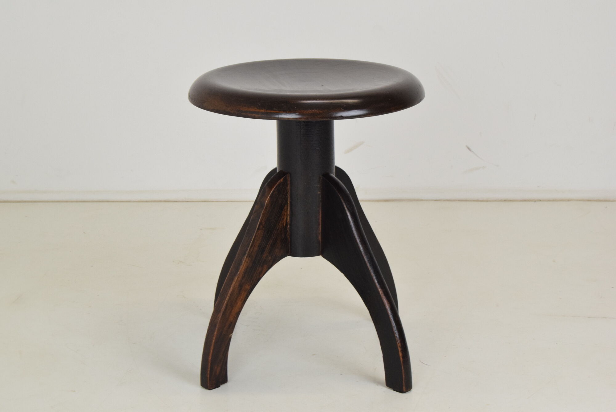 Mid-century height adjustable piano stool,1950's