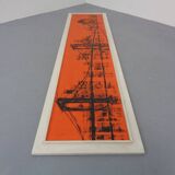 Brooklyn Bridge, New York, 1970s, Acrylic on Wood, Framed